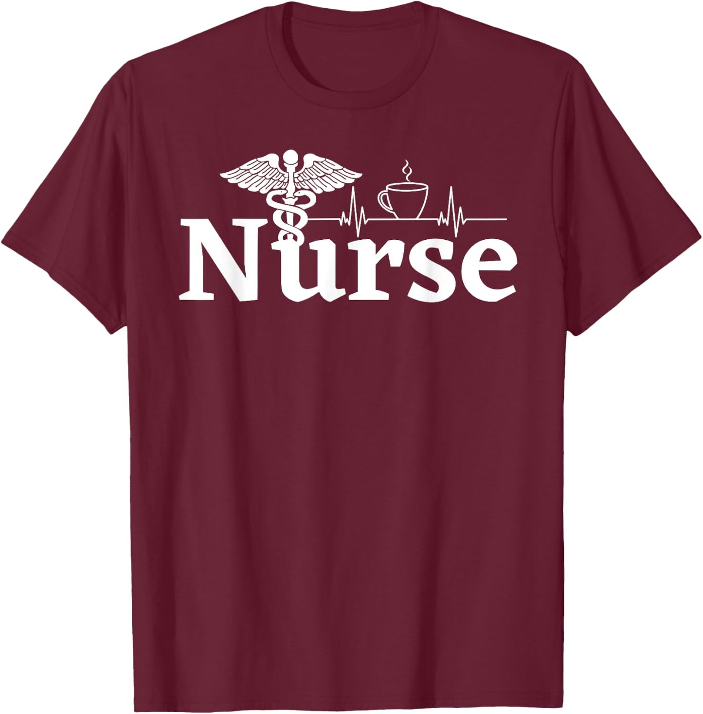 Nurse Women Work Rn Caduceus Symbol Nurse Week 2023 Her T-Shirt - T-Shirt | Maroon
