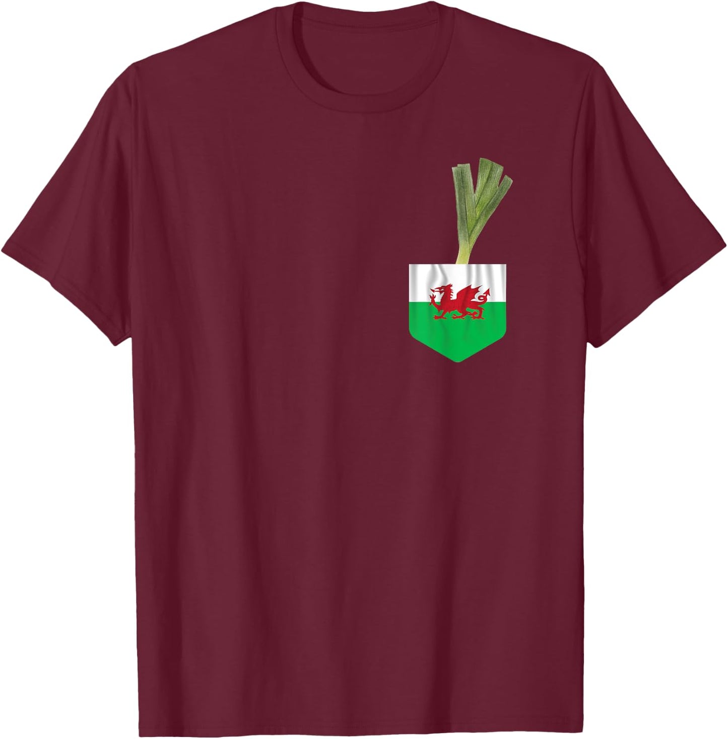 Welsh Flag Dragon St David's Day Wales T-Shirt - T-Shirt | Maroon