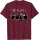 Ew People Shirt Black Cat Ew People Funny Meowy Cats Funny Men Women T-Shirt - T-Shirt | Maroon