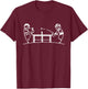 Table Tennis - Stick Figures Ping Pong Paddle Ball Games T-Shirt - T-Shirt | Maroon