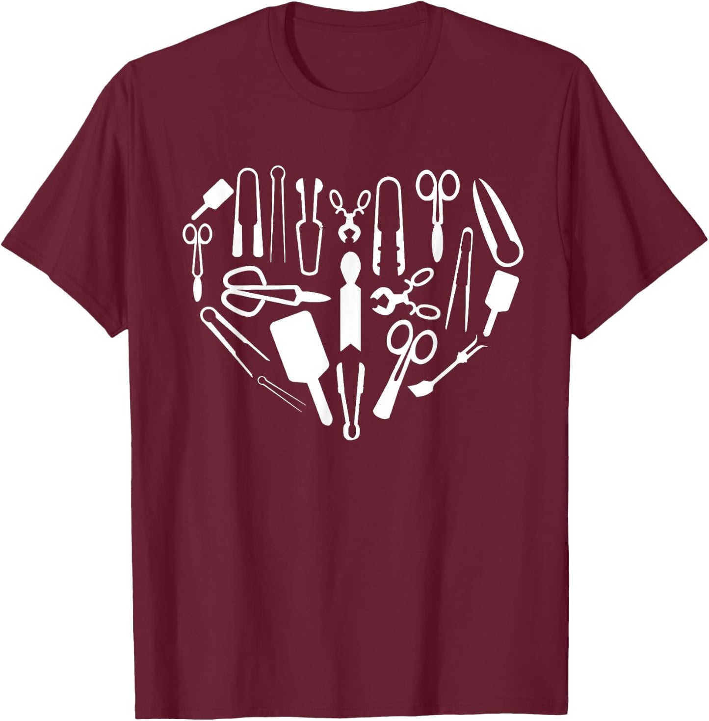 Cool Glassblowing Women Glassblower Glass Tool Heart T-Shirt - T-Shirt | Maroon