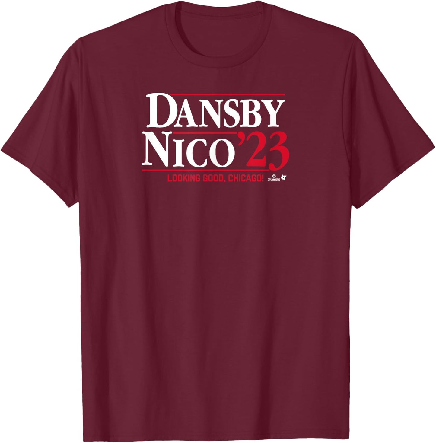 Dansby Swanson and Nico Hoerner - Chicago Baseball T-Shirt - T-Shirt | Maroon