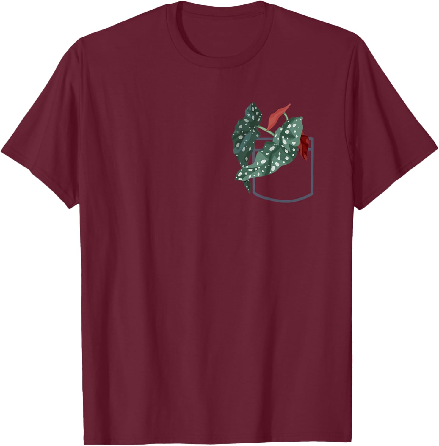 Plant Mom Plant Dad, Grow Angel Wing Begonia, Urban Gardener T-Shirt - T-Shirt | Maroon