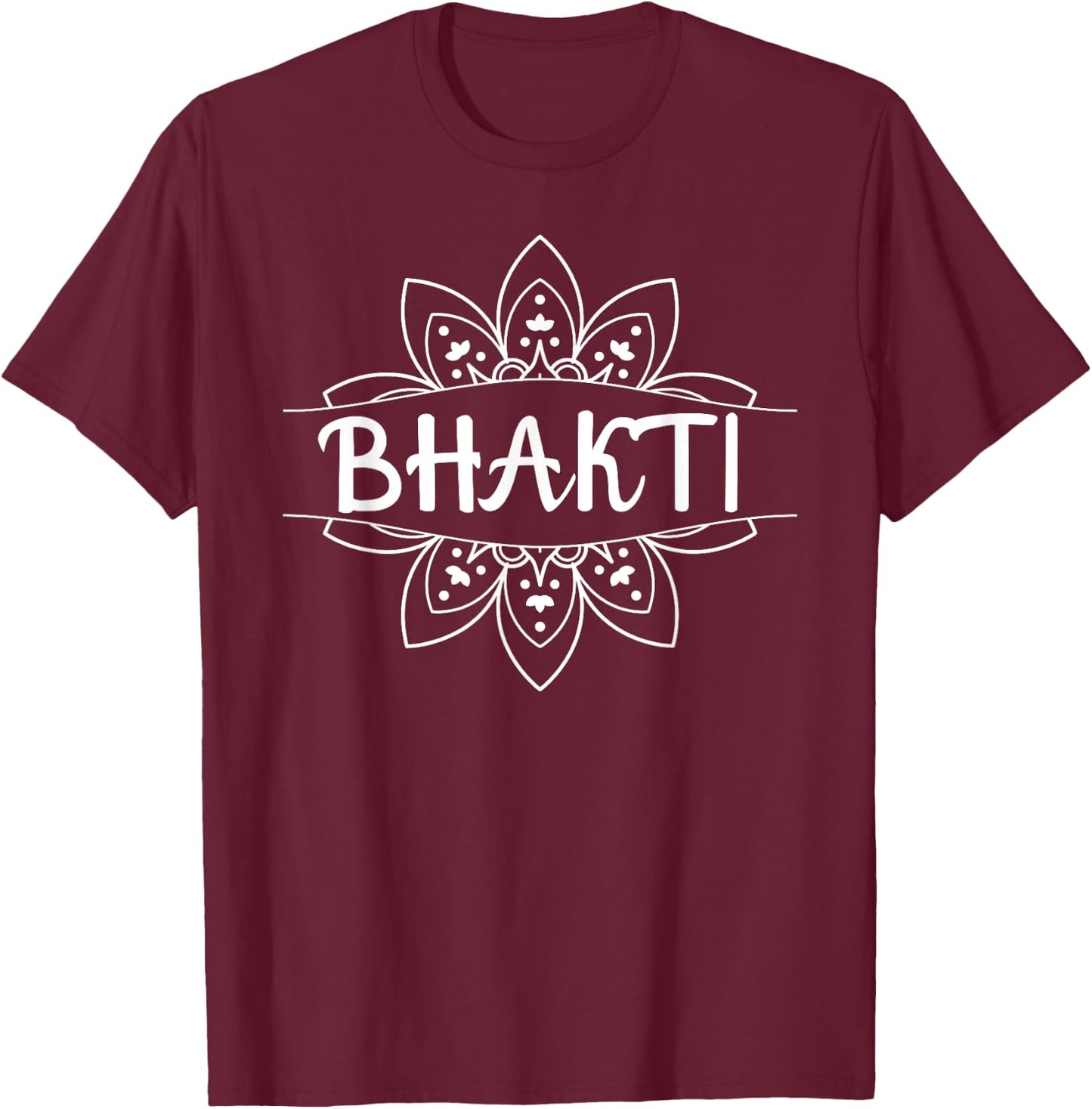 Bhakti Mandala Sacred Fractal Geometry Art Yoga T-Shirt - T-Shirt | Maroon