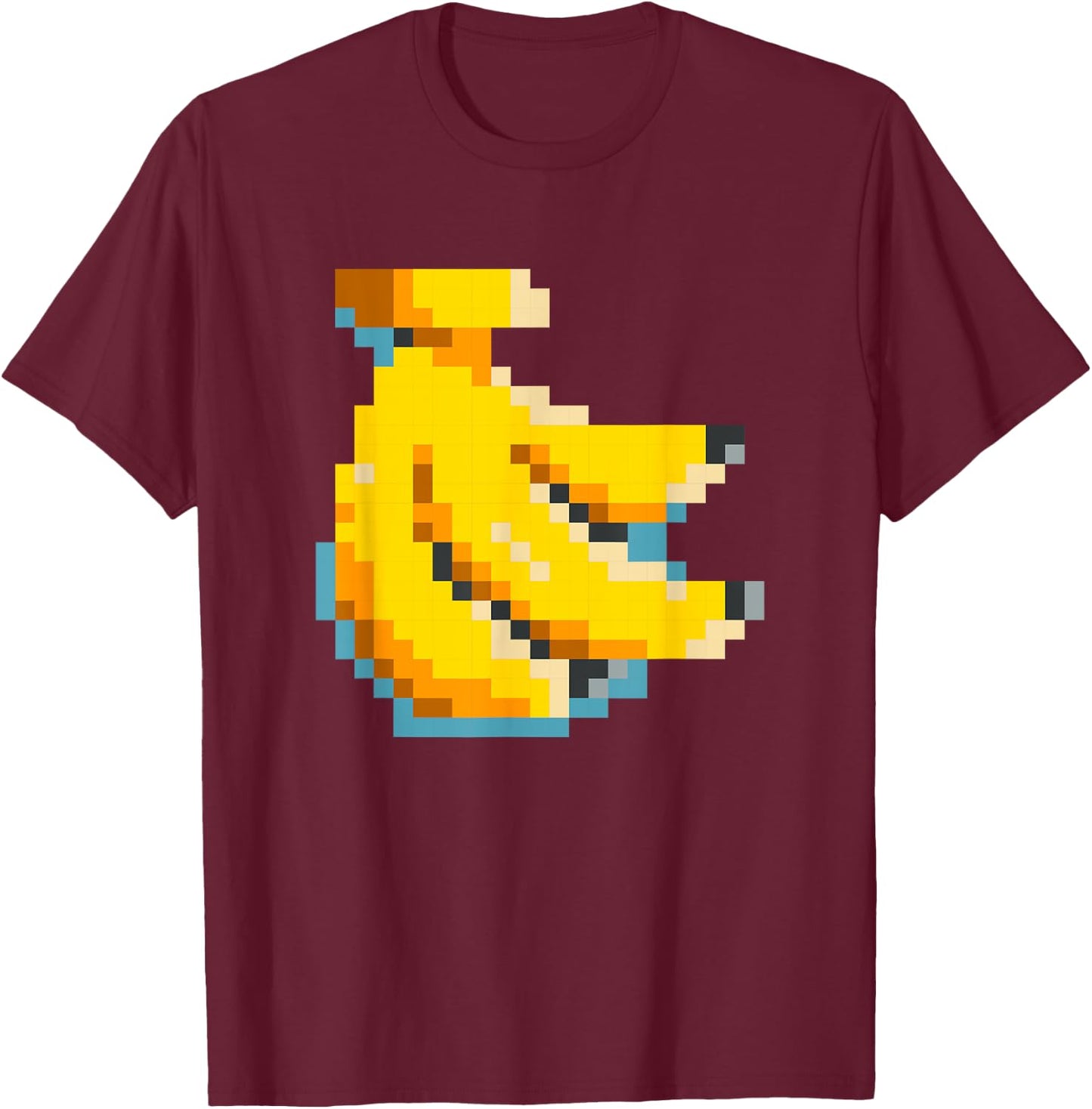 Pixel Banana 80s Video Game Halloween Costume Easy Group T-Shirt - T-Shirt | Maroon