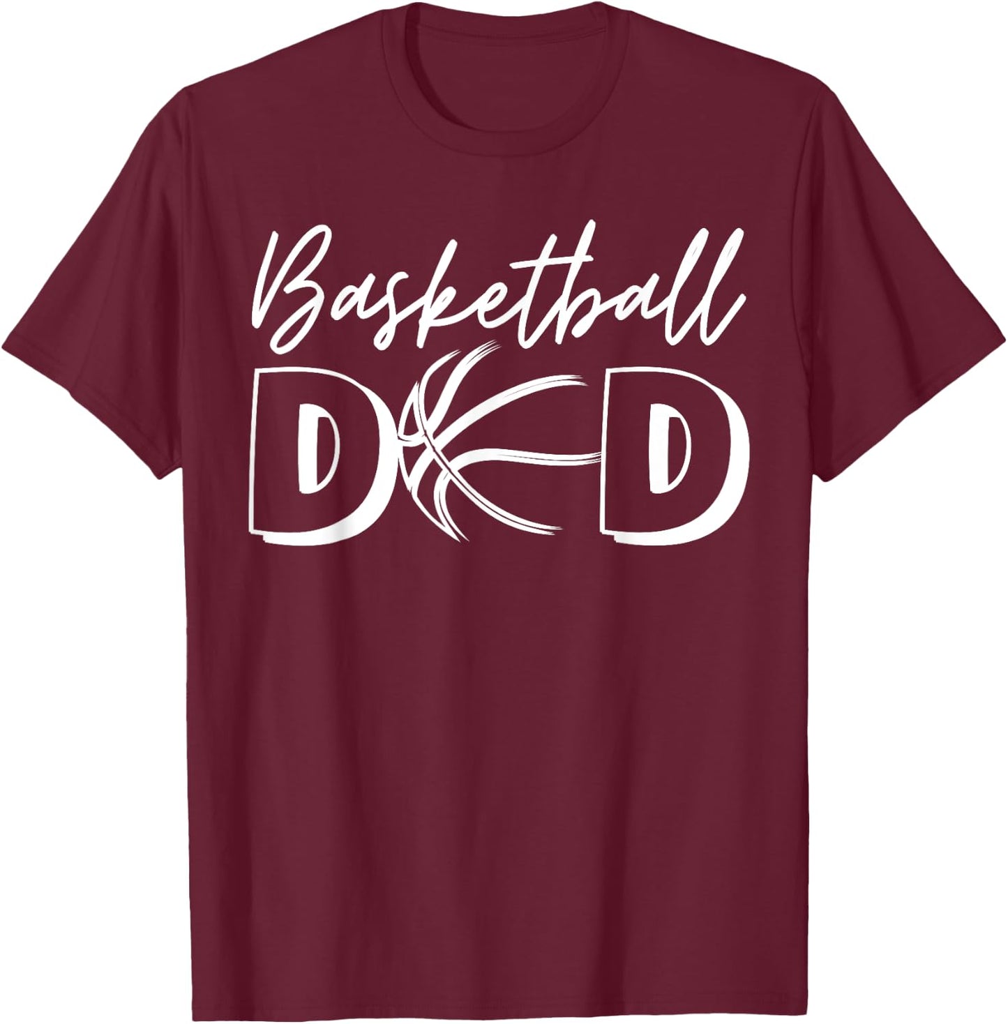 Basketball Dad Family Matching Funny Basketball Dad T-Shirt - T-Shirt | Maroon