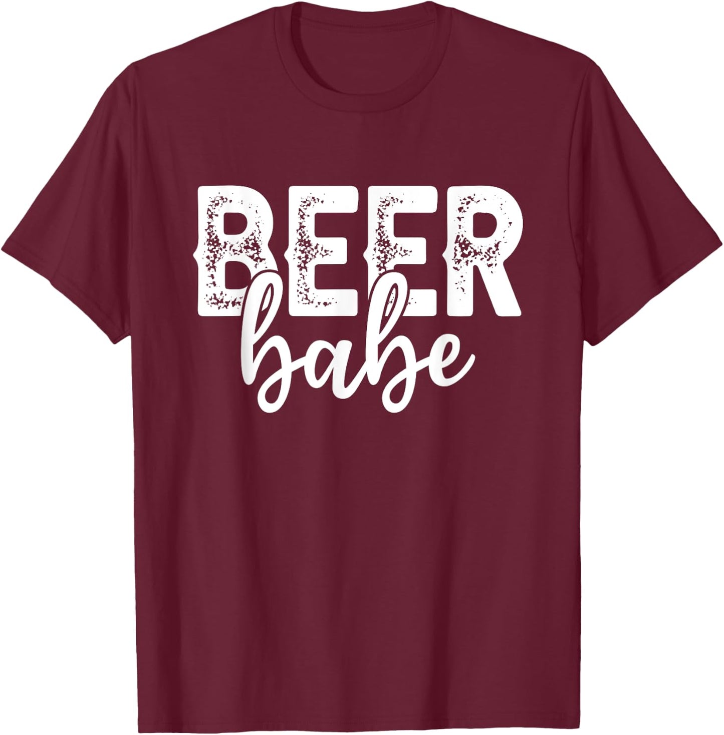 Beer Babe Traveling Summer Vacay Mode Funny Summer T-Shirt - T-Shirt | Maroon