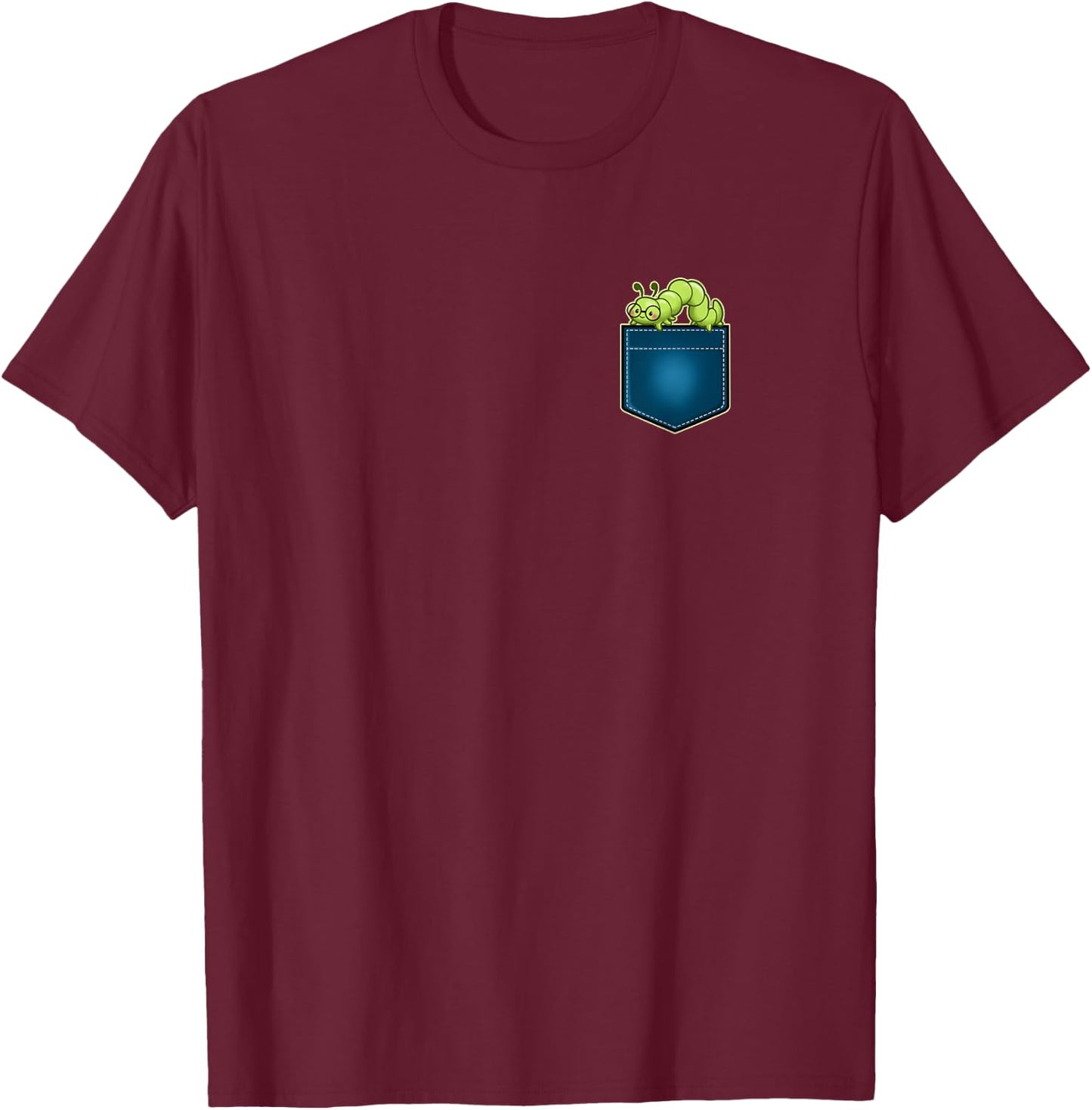Caterpillar Pocket T-Shirt - T-Shirt | Maroon