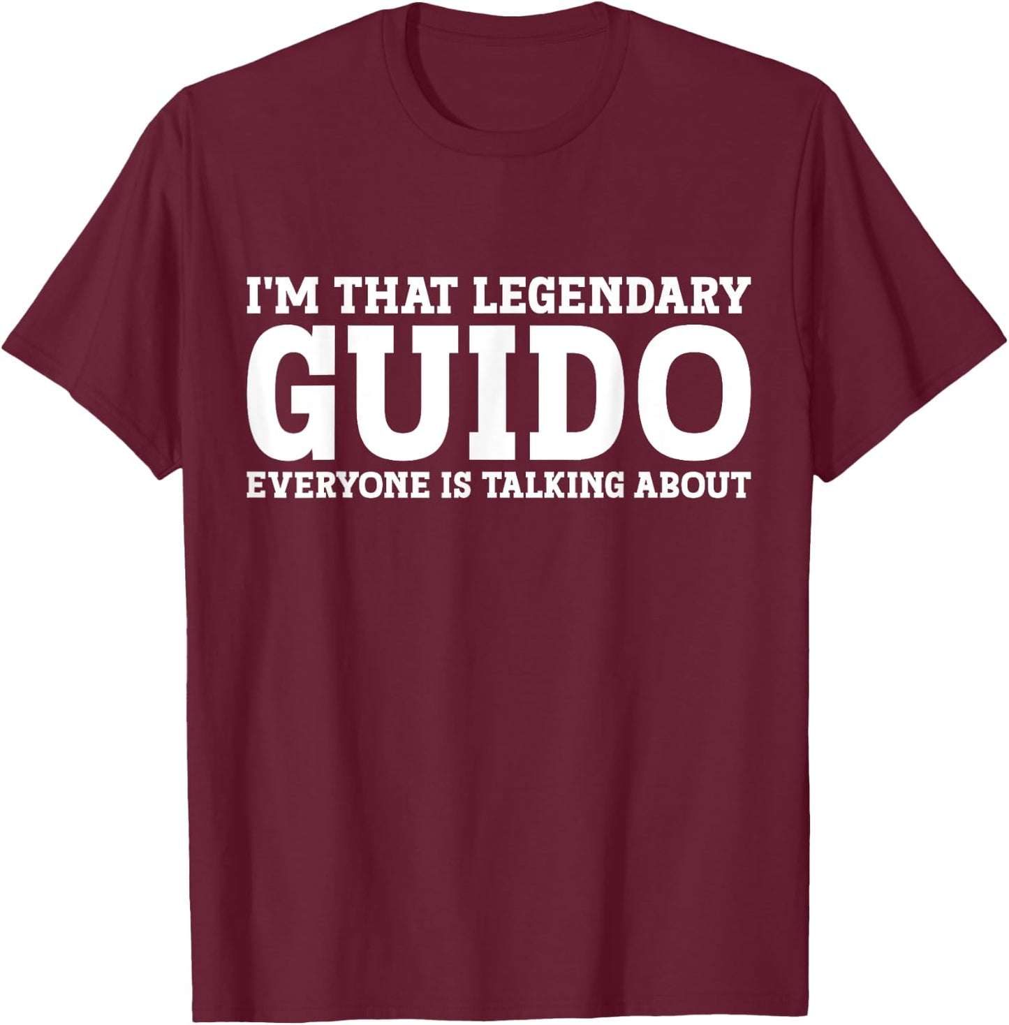 Guido Surname Funny Team Family Last Name Guido T-Shirt - T-Shirt | Maroon