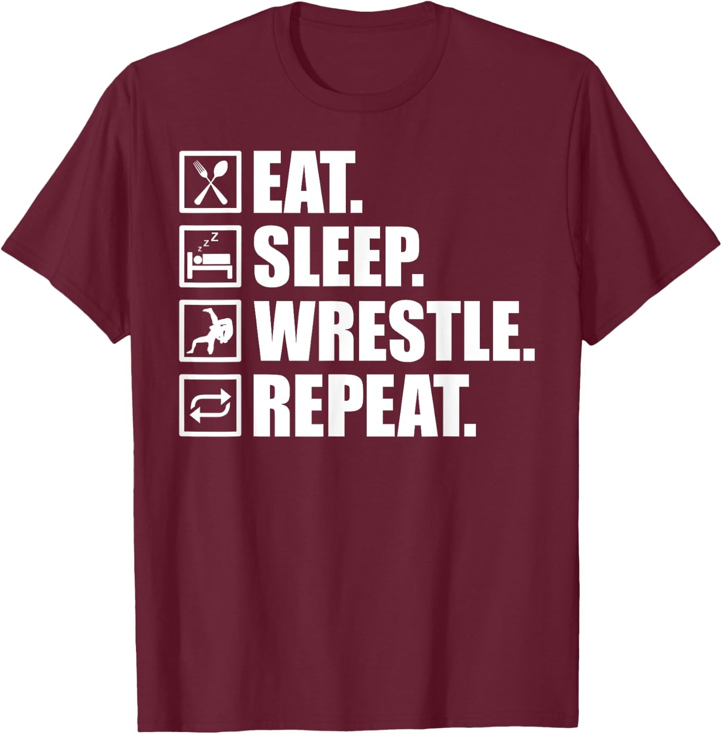 Funny Wrestling Designs Women Wrestle Athlete Fans T-Shirt - T-Shirt | Maroon