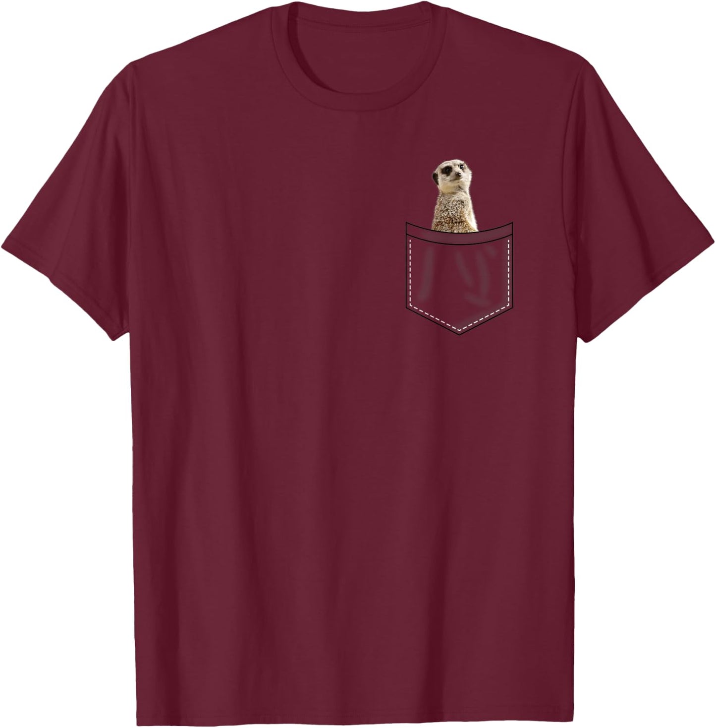 Meerkat in Bag Funny Gift Meerkat T-Shirt - T-Shirt | Maroon