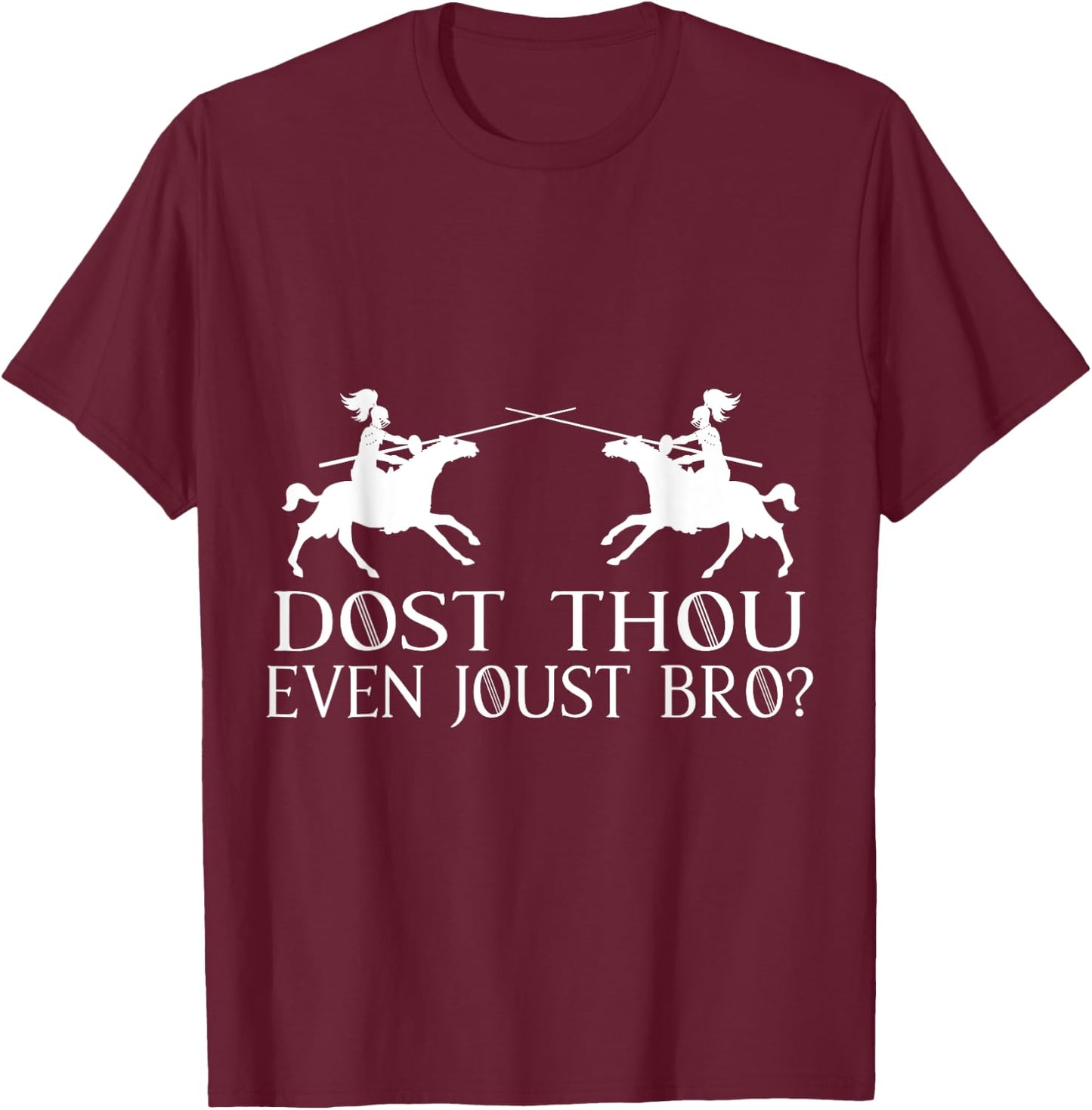 Jousting Knight Renaissance Festival Joust Medieval T-Shirt - T-Shirt | Maroon