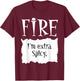 FIRE - Hot Packet Halloween Taco Costume DIY Halloween T-Shirt - T-Shirt | Maroon