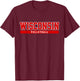 Wisconsin Volleyball for support the university college T-Shirt - T-Shirt | Maroon