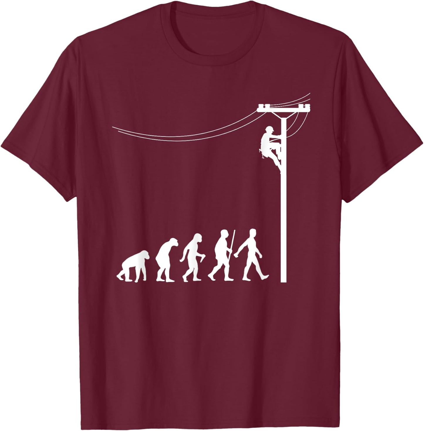 Funny Lineman Designs Women Electrician Engineers T-Shirt - T-Shirt | Maroon