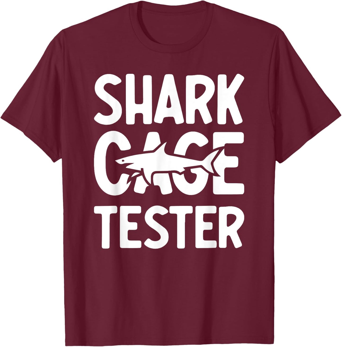 Shark Cage Tester Funny Amputee Amputation Surgery Recovery T-Shirt - T-Shirt | Maroon