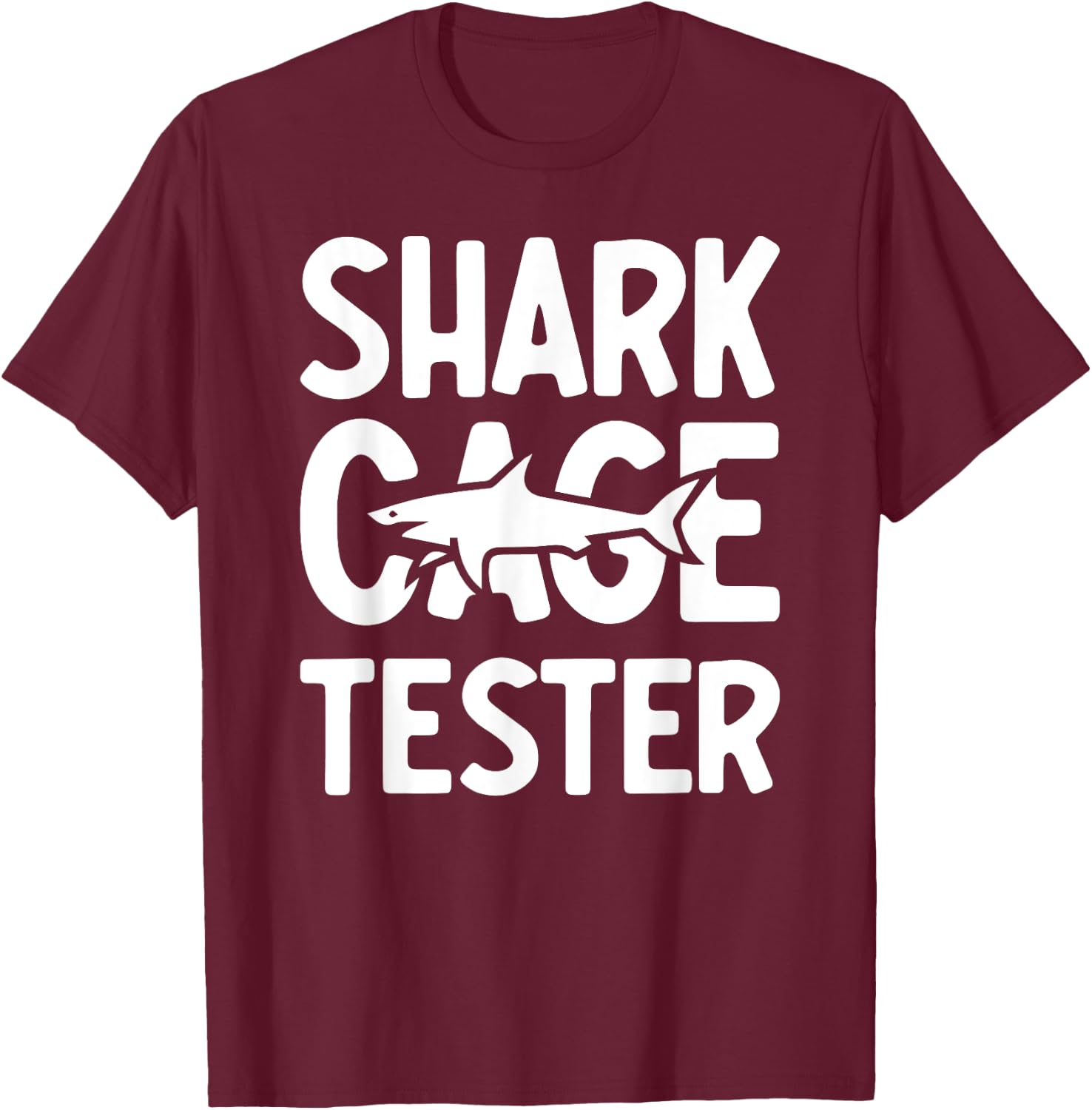Shark Cage Tester Funny Amputee Amputation Surgery Recovery T-Shirt - T-Shirt | Maroon
