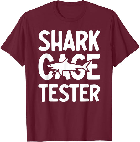 Shark Cage Tester Funny Amputee Amputation Surgery Recovery T-Shirt - T-Shirt | Maroon