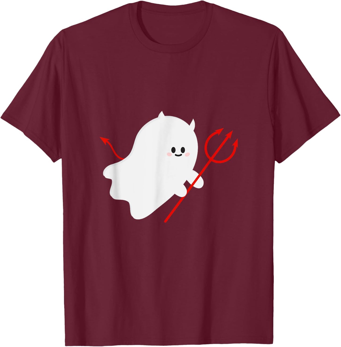 Cute Ghost Devil Halloween Costume T-Shirt - T-Shirt | Maroon