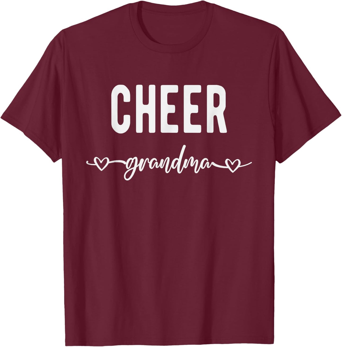 Cheer Grandma Funny Grandmother Cheerleader Cheerleading T-Shirt - T-Shirt | Maroon
