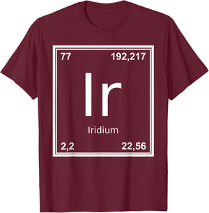 Iridium Symbol Costume T-Shirt - T-Shirt | Maroon
