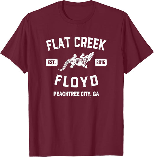 Famous Peachtree City Georgia Alligator Flat Creek Floyd T-Shirt - T-Shirt | Maroon