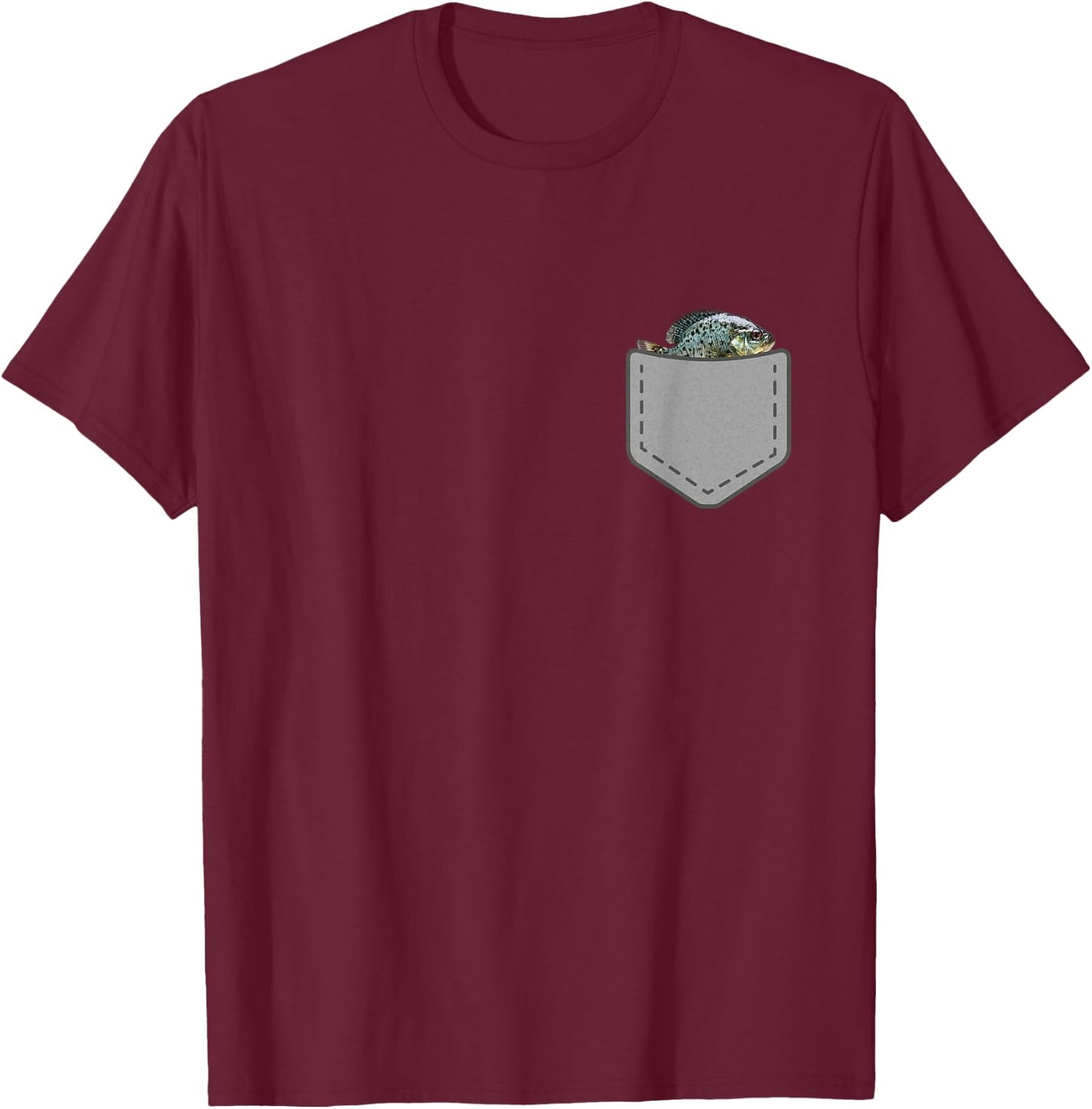 Funny Crappie Fish In Your Pocket Fishing T-Shirt - T-Shirt | Maroon