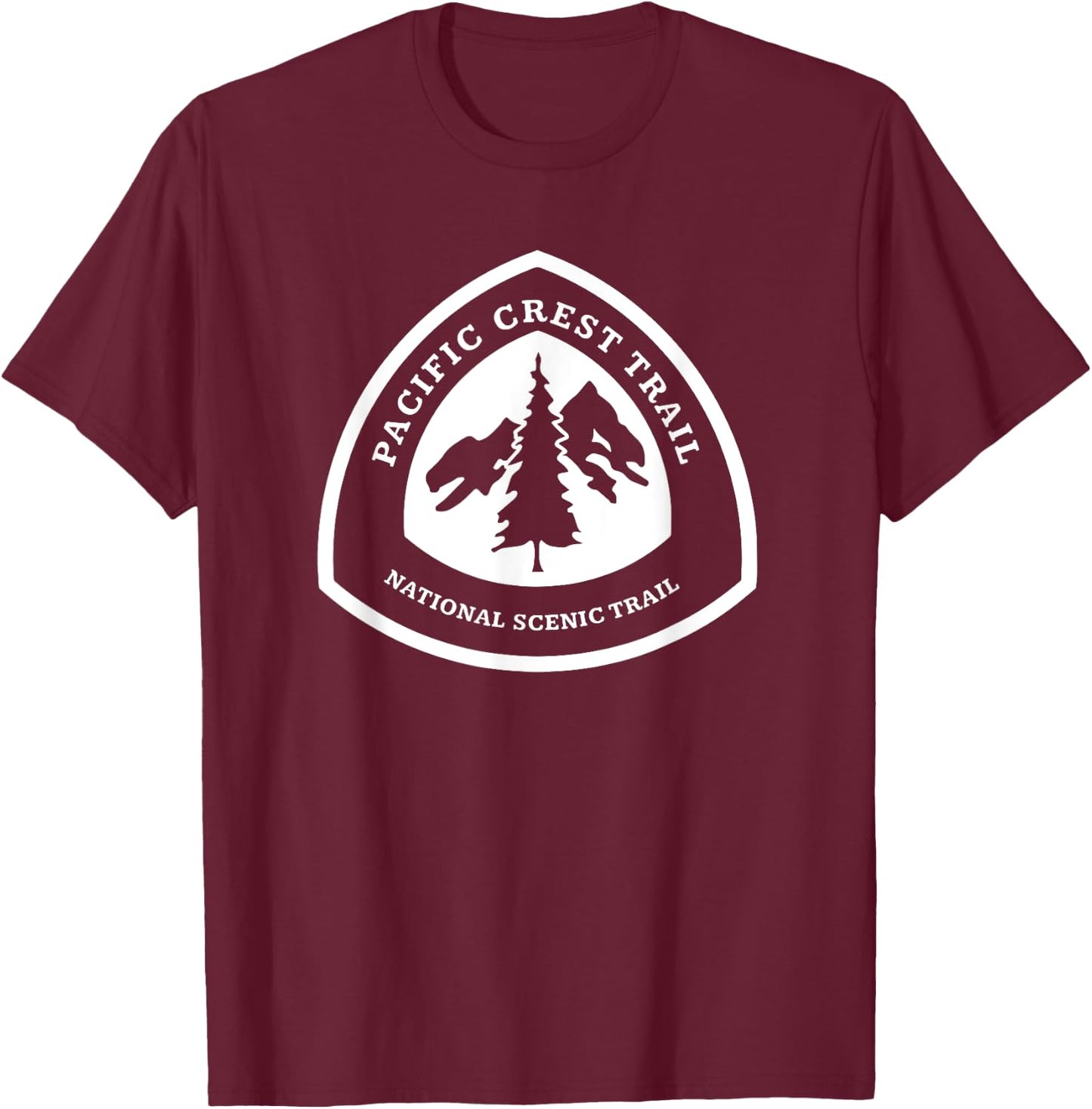 Hiking Trailblaze : Pacific Coast Trail T-Shirt - T-Shirt | Maroon