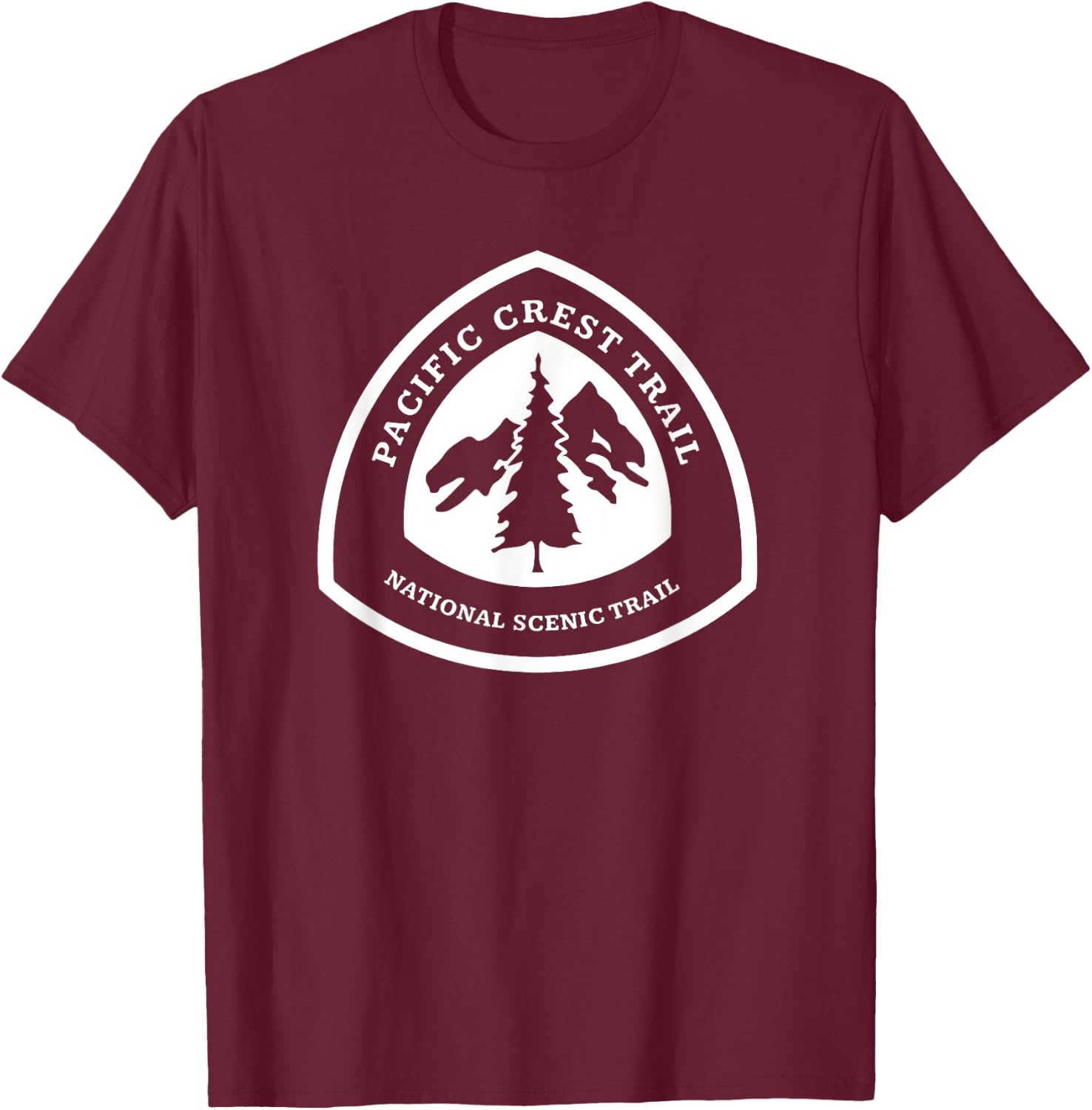Hiking Trailblaze : Pacific Coast Trail T-Shirt - T-Shirt | Maroon