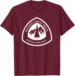 Hiking Trailblaze : Pacific Coast Trail T-Shirt - T-Shirt | Maroon