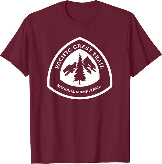 Hiking Trailblaze : Pacific Coast Trail T-Shirt - T-Shirt | Maroon