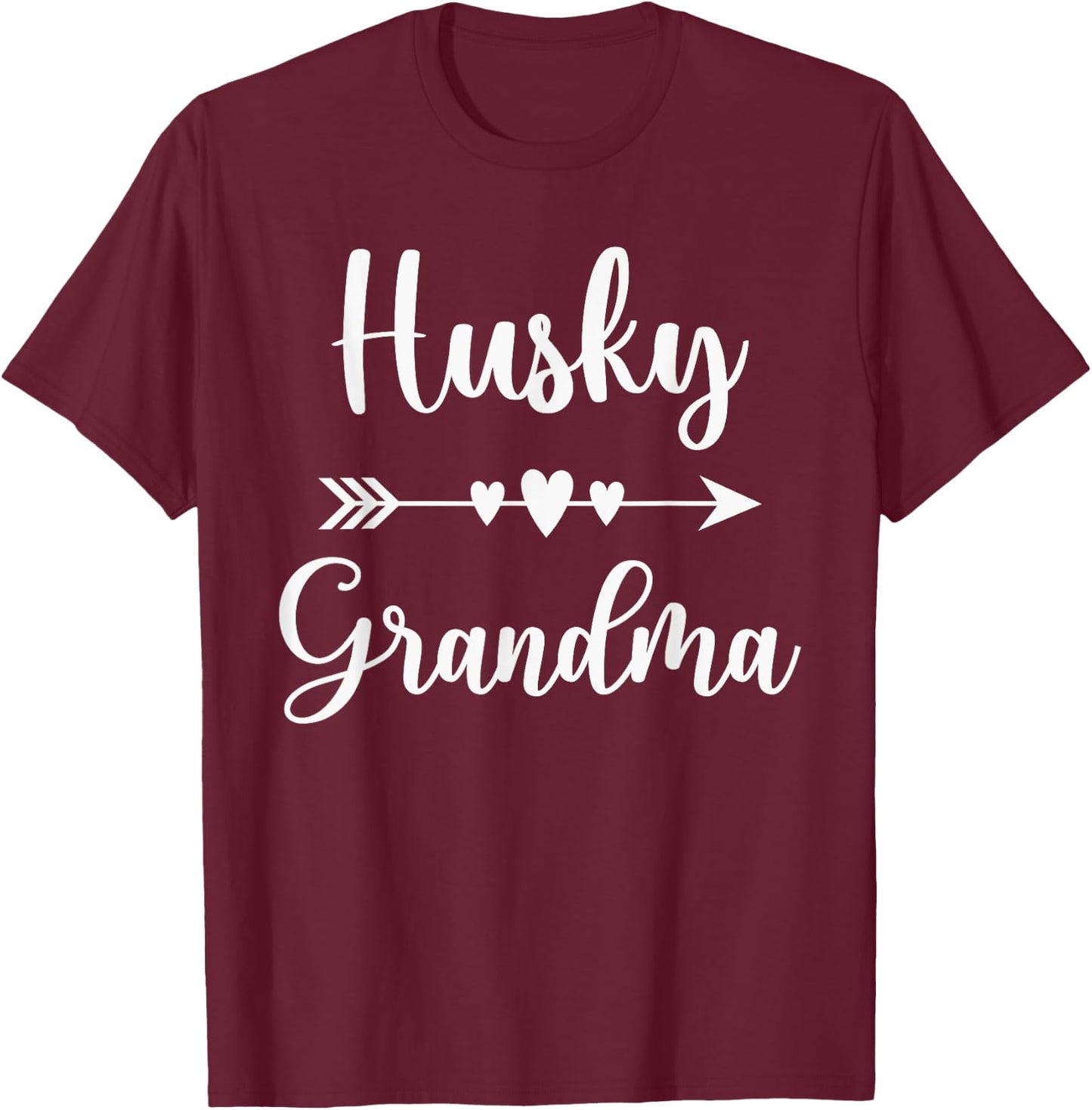 Husky Grandma Husky Dog Lovers Gift Funny Mother's Day Women T-Shirt - T-Shirt | Maroon