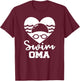 Swim Oma Funny Swimming Oma T-Shirt - T-Shirt | Maroon
