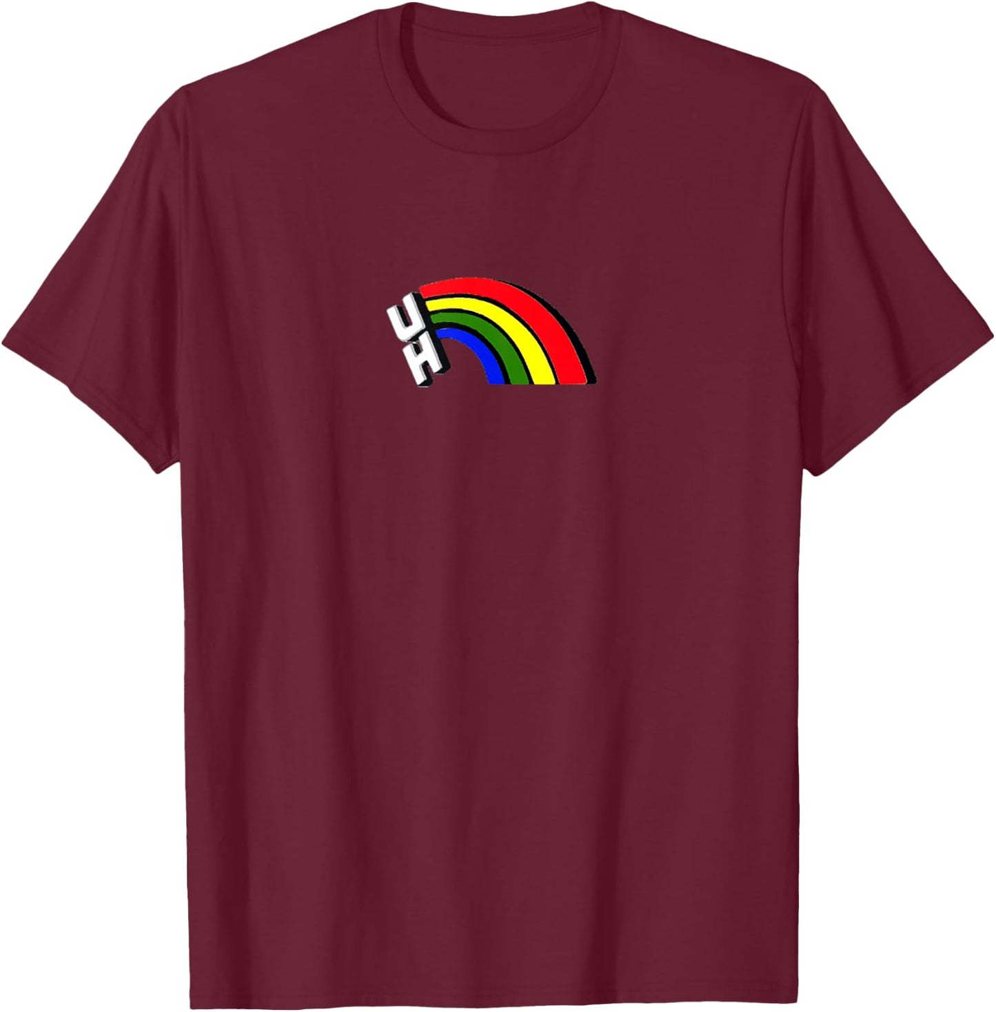 Hawaii Rainbow University Football Sports Logo T-Shirt - T-Shirt | Maroon