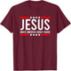 Jesus Make America Godly Again Patriotic Christian men T-Shirt - T-Shirt | Maroon