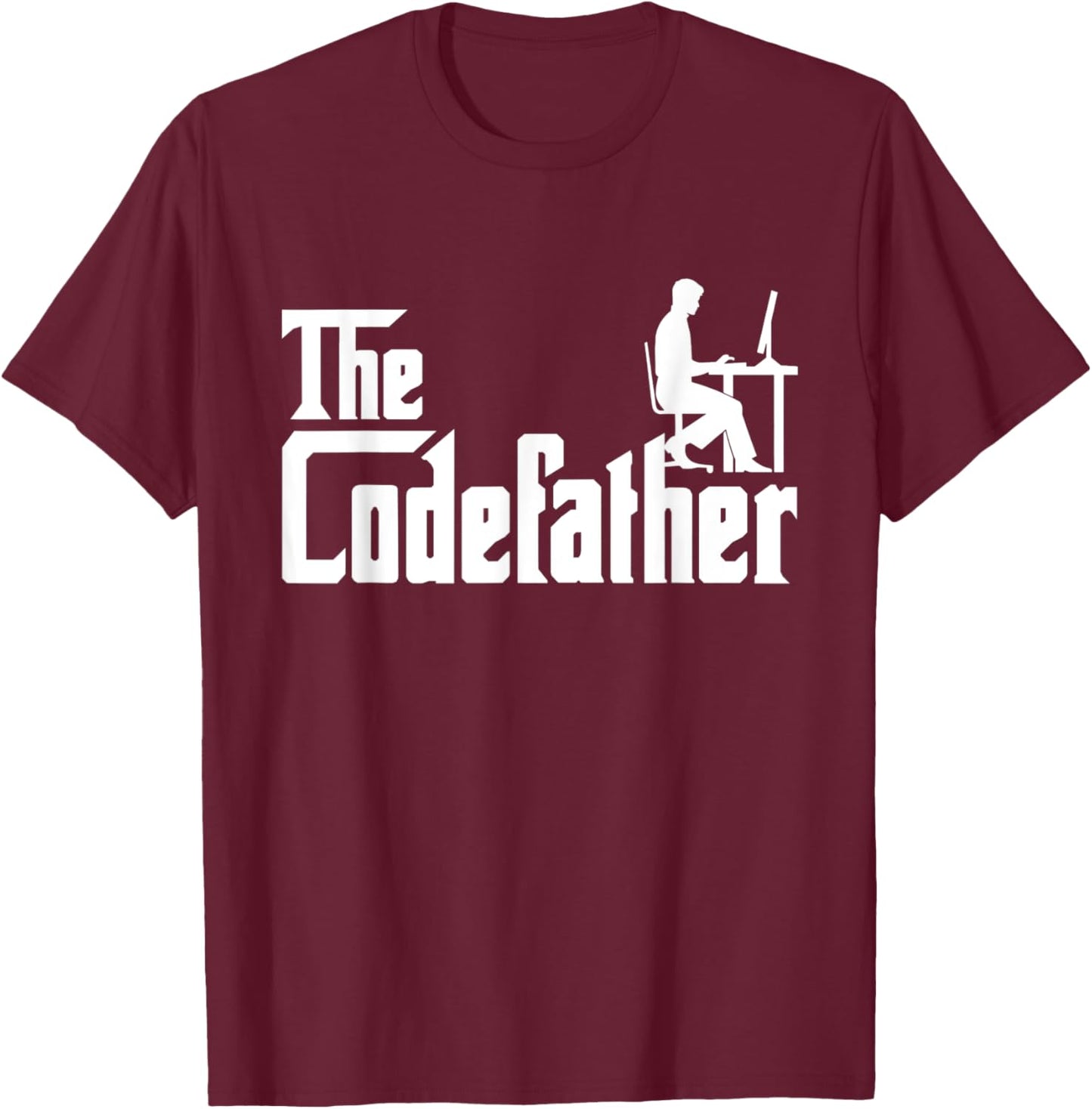 The Codefather Coding Coder Developer Computer Nerd Funny T-Shirt - T-Shirt | Maroon