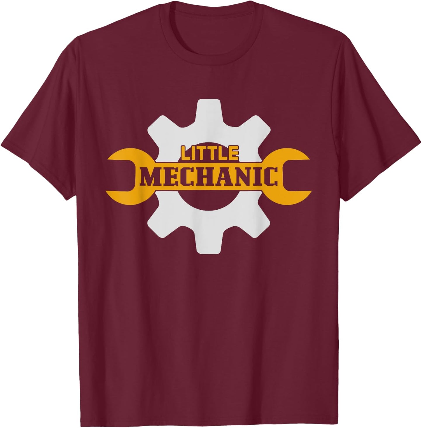 Little Mechanic Kid's Crafting Outfits Black Mechanic Boy T-Shirt - T-Shirt | Maroon
