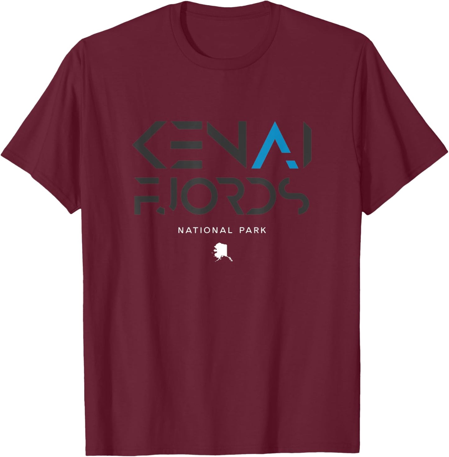 Kenai Fjords National Park Alaska Tonal Retro Vintage T-Shirt - T-Shirt | Maroon