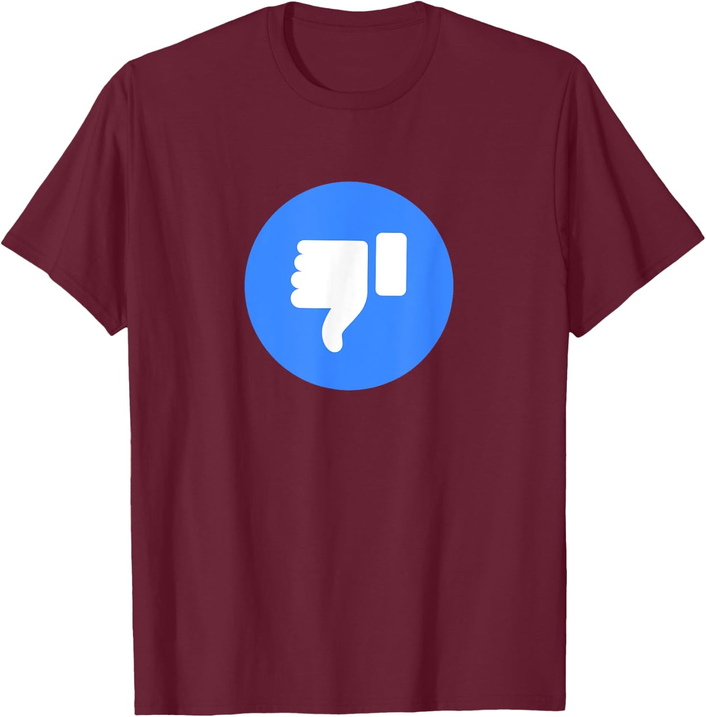Thumbs Down Dislike Like Face Book Icon T-Shirt - T-Shirt | Maroon
