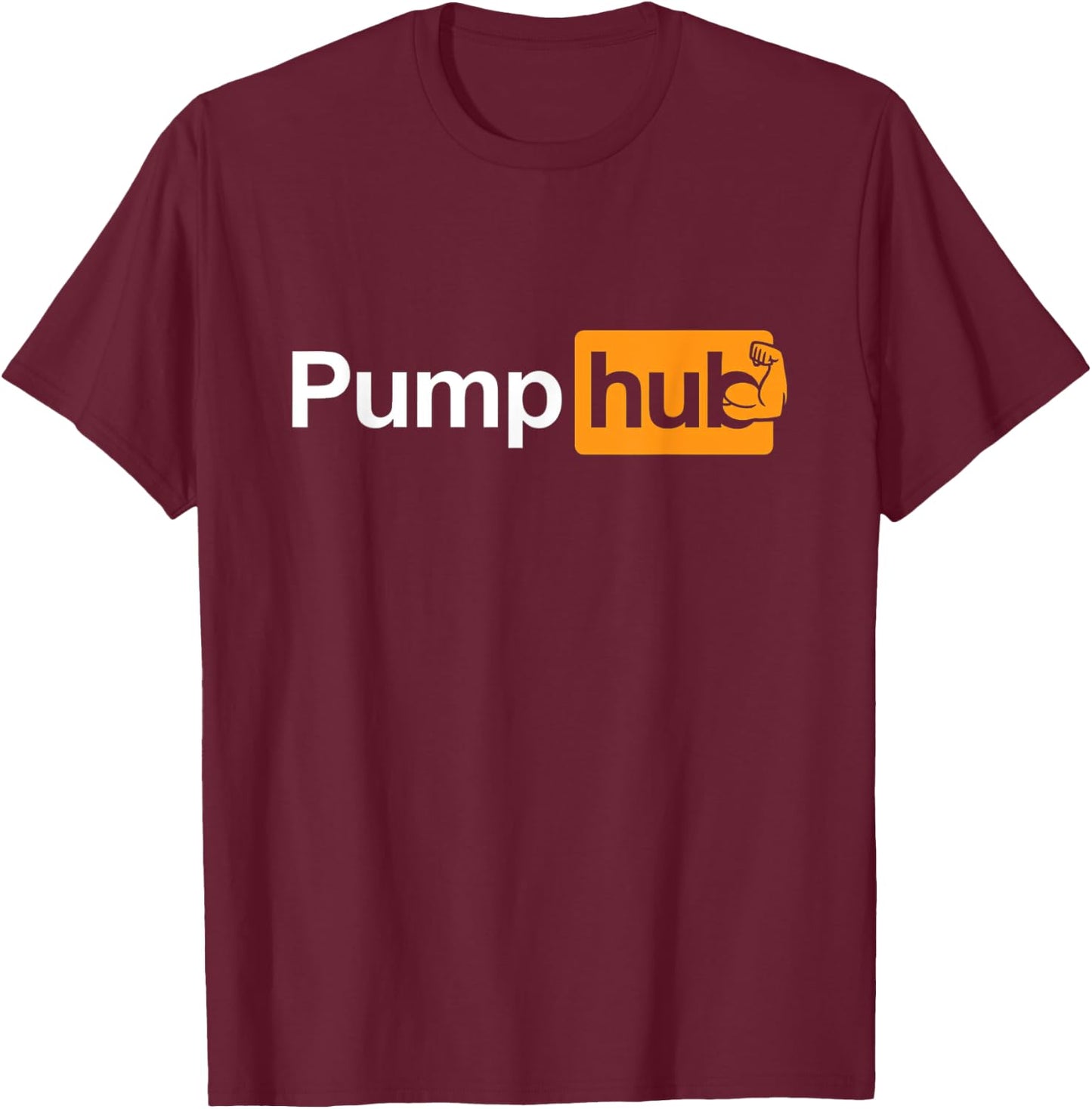 PumpHub Bodybuilding & Weightlifting Design for Athletes T-Shirt - T-Shirt | Maroon