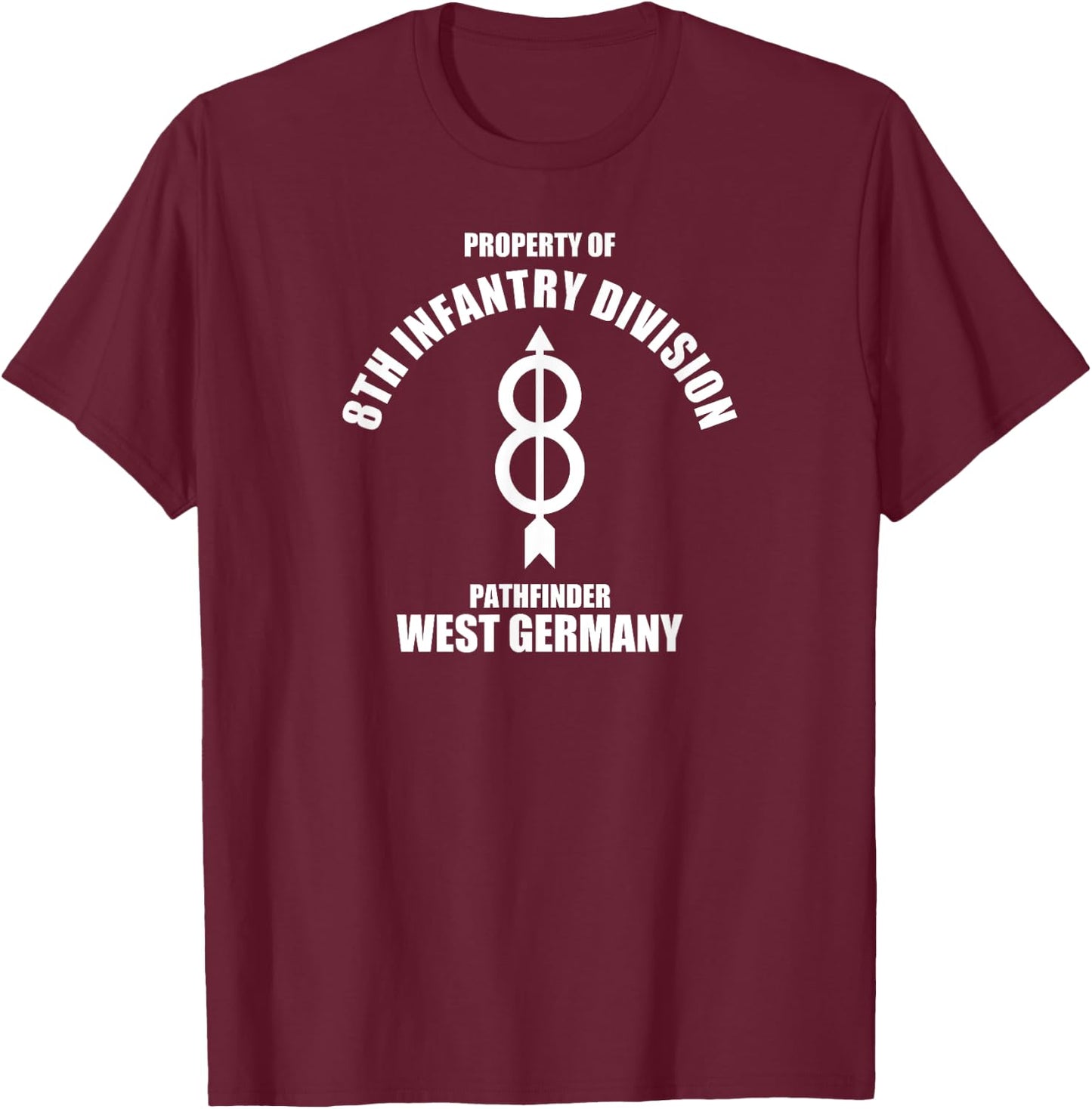 8th Infantry Division T-Shirt - T-Shirt | Maroon