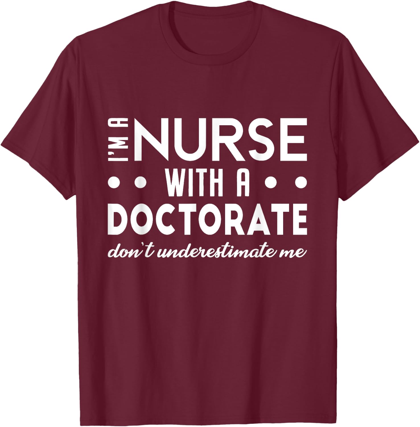 I'm A Nurse With A Doctorate Nurse DNP Degree 2025 Women T-Shirt - T-Shirt | Maroon