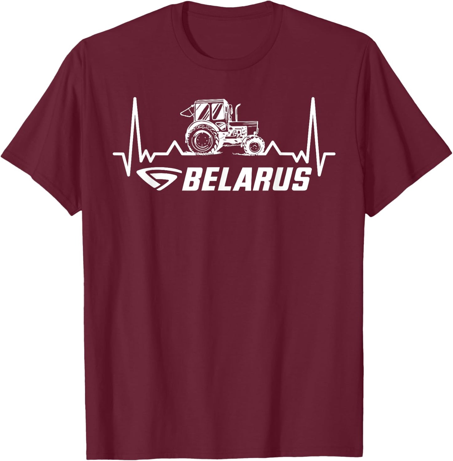 Belarus Bauer Tractor Farmer's Tractor T-Shirt - T-Shirt | Maroon
