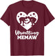 Wrestling Memaw Funny Wrestler Athlete Memaw T-Shirt - T-Shirt | Maroon
