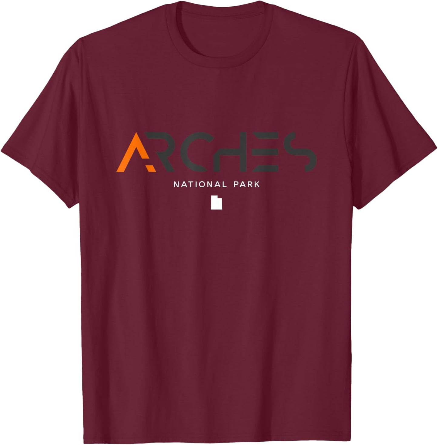 Arches National Park Utah Tonal Retro Vintage T-Shirt - T-Shirt | Maroon