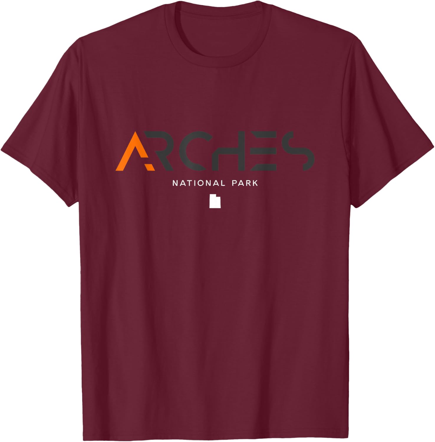 Arches National Park Utah Tonal Retro Vintage T-Shirt - T-Shirt | Maroon