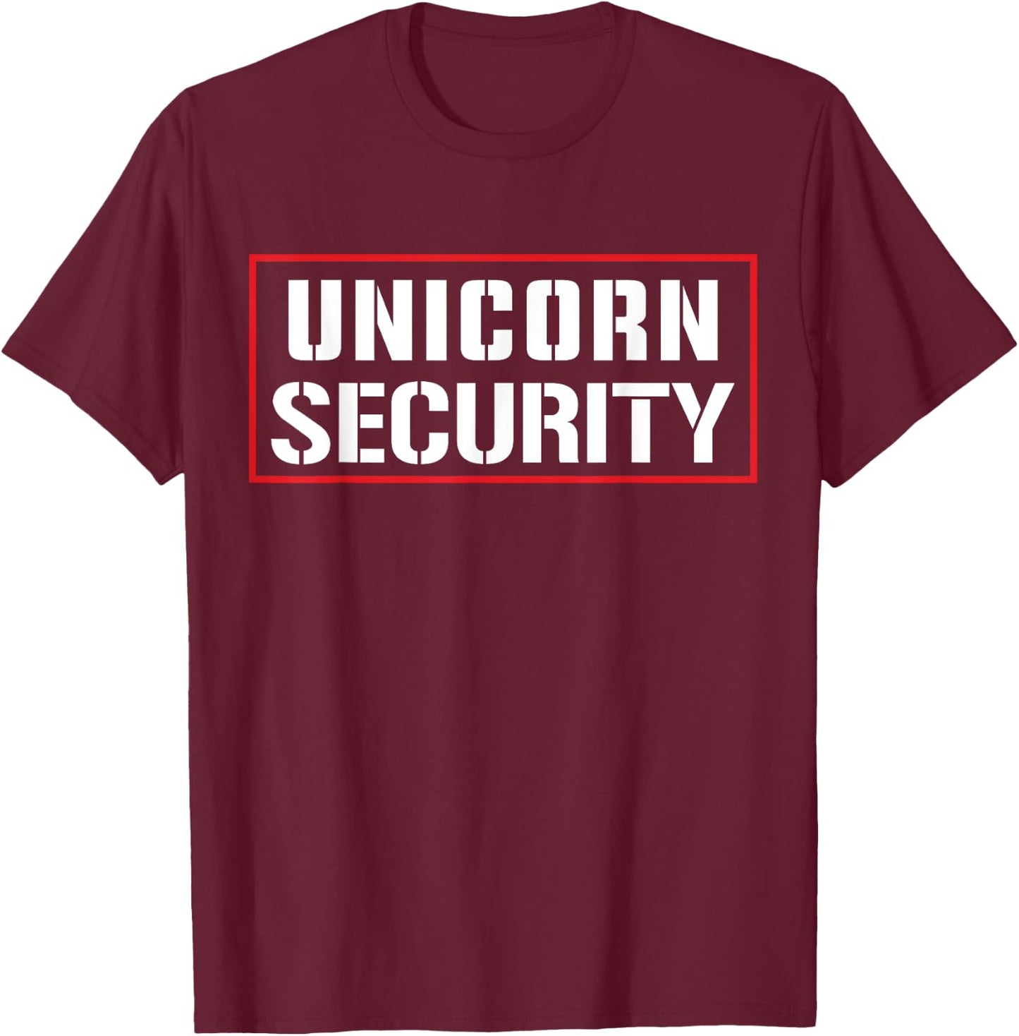 Halloween Dad Mom Daughter Adult Costume, Unicorn Security T-Shirt - T-Shirt | Maroon