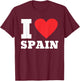 I Love Spain I Heart Spain Family Travel Spain T-Shirt - T-Shirt | Maroon