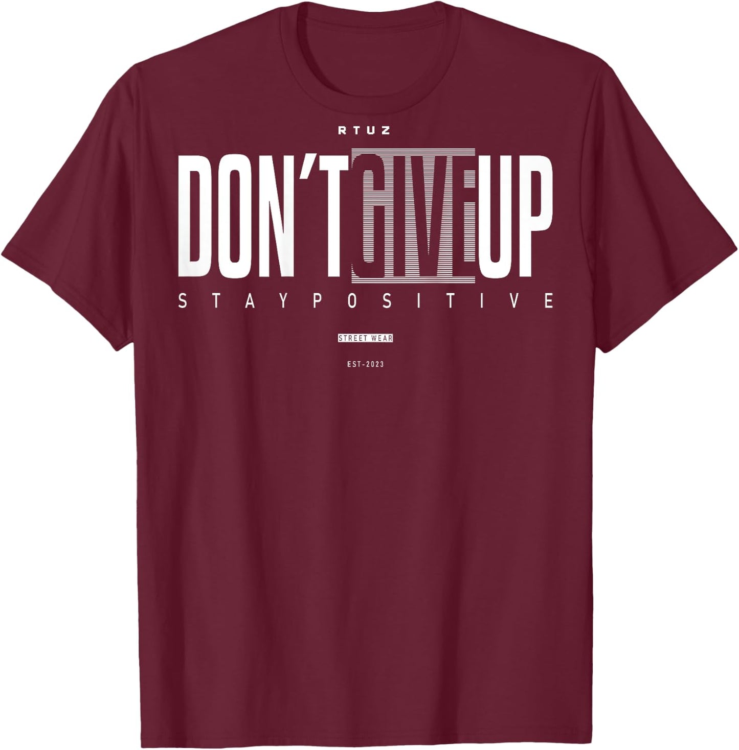 Fitness Quote Y2K Gym Training Back Print Yoga Sport Workout T-Shirt - T-Shirt | Maroon
