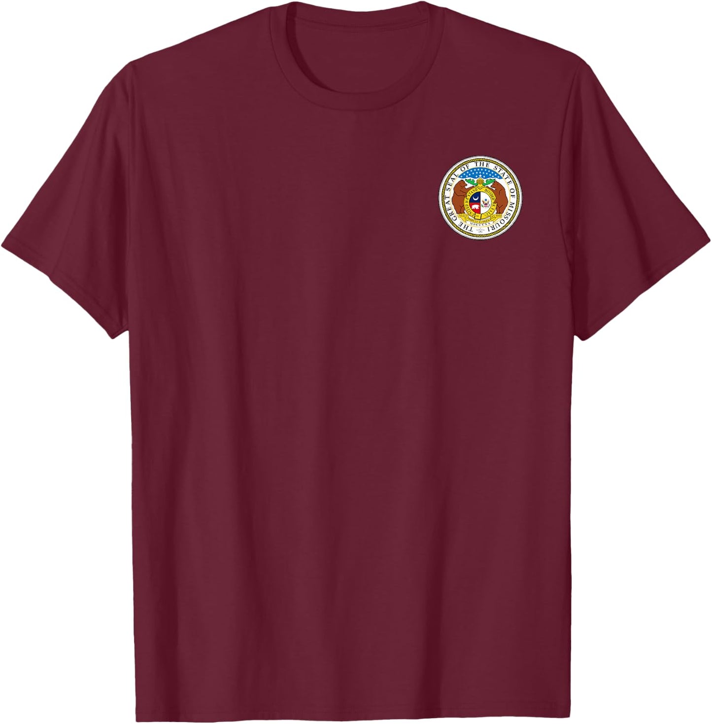 State of Missouri Seal Coat of Arms Flag T-Shirt - T-Shirt | Maroon